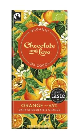 Chocolate & Love Ekologisk Orange  65 % 80 g