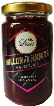 Lisas Hallon/Lakrits marmelad 230 gram